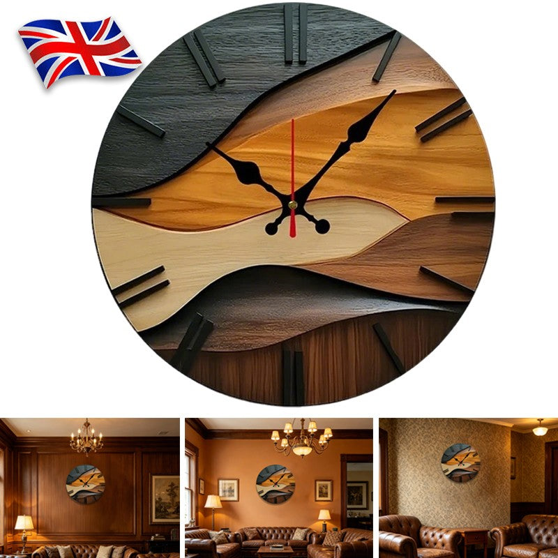 Nordic wooden silent wall clock – view 7