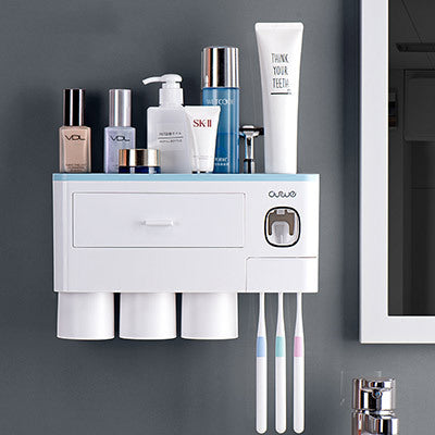 Magnetic Toothbrush Holder with Toothpaste Squeezer – view 6