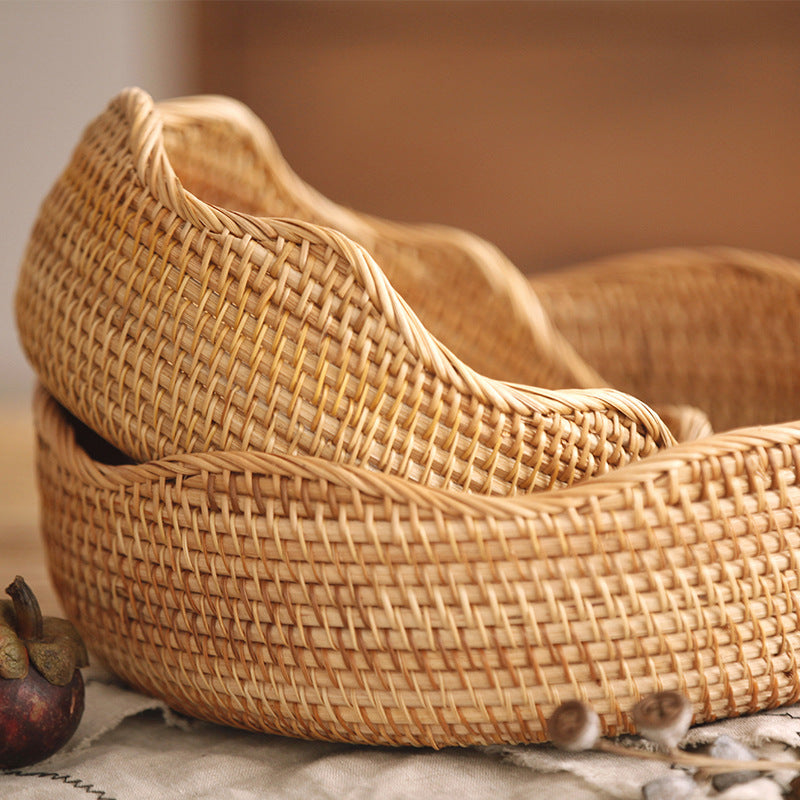 Hand-woven rattan fruit basket, view 3