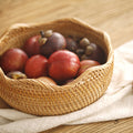 Hand-woven rattan fruit basket