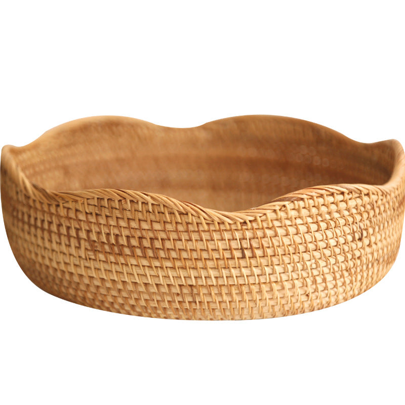 Hand-woven rattan fruit basket, view 2