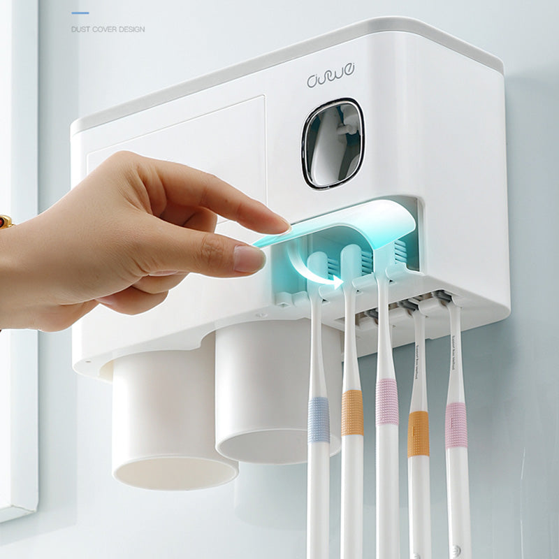 Magnetic Toothbrush Holder with Toothpaste Squeezer – view 7
