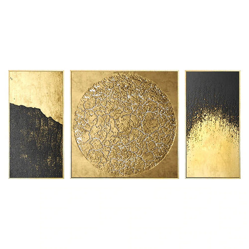 Abstract gold canvas wall art – view 2
