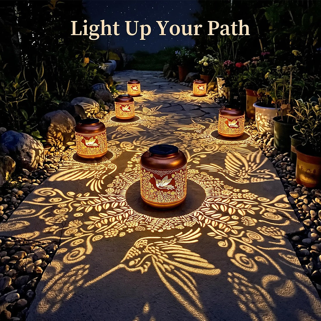 Hummingbird solar lantern