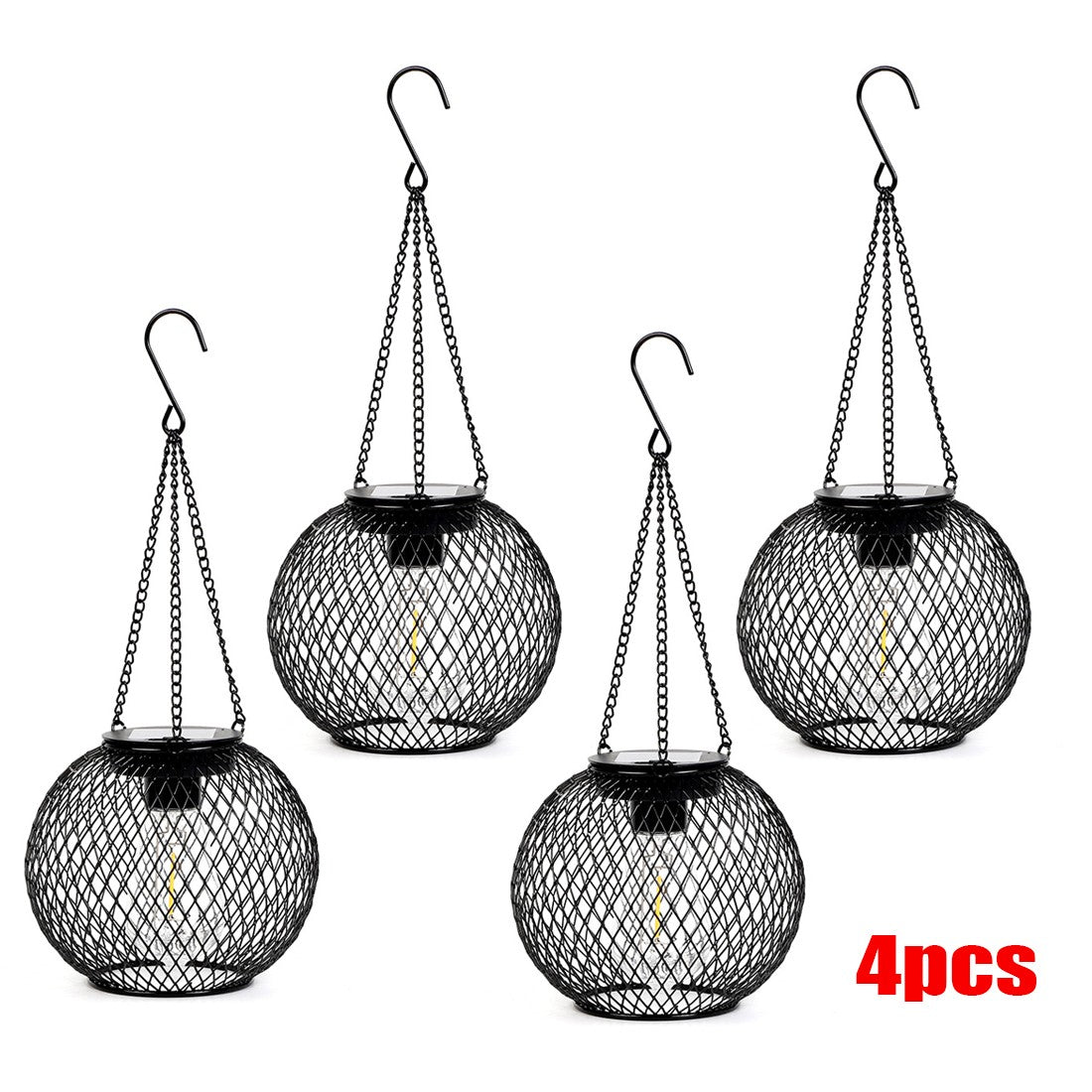 Solar hanging lanterns – pack of 4