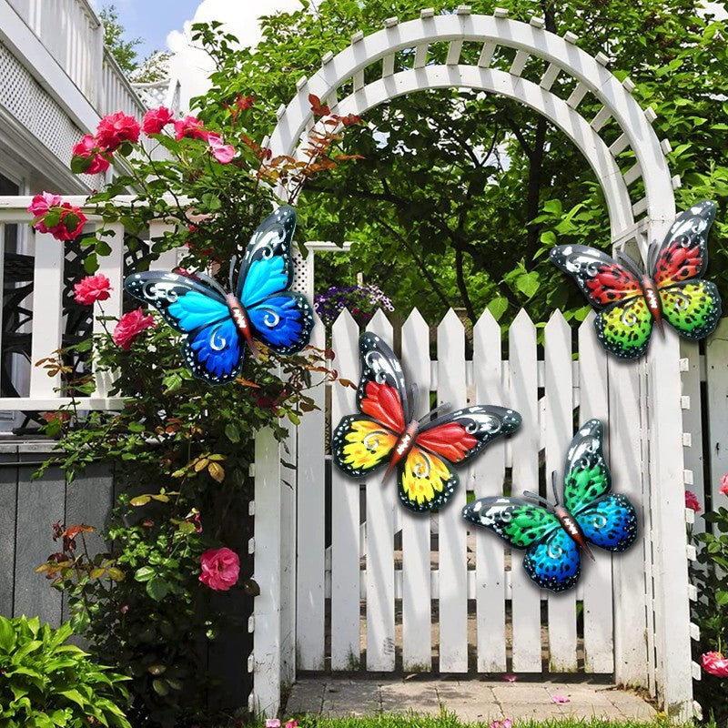 Metal butterfly wall art
