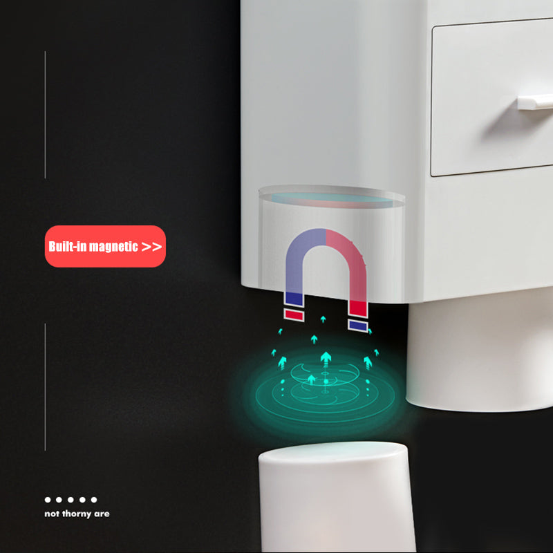 Magnetic Toothbrush Holder with Toothpaste Squeezer – view 9