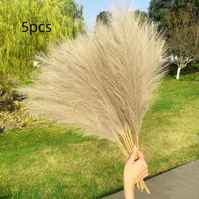 Artificial pampas grass bouquet in Style C, 5 pack