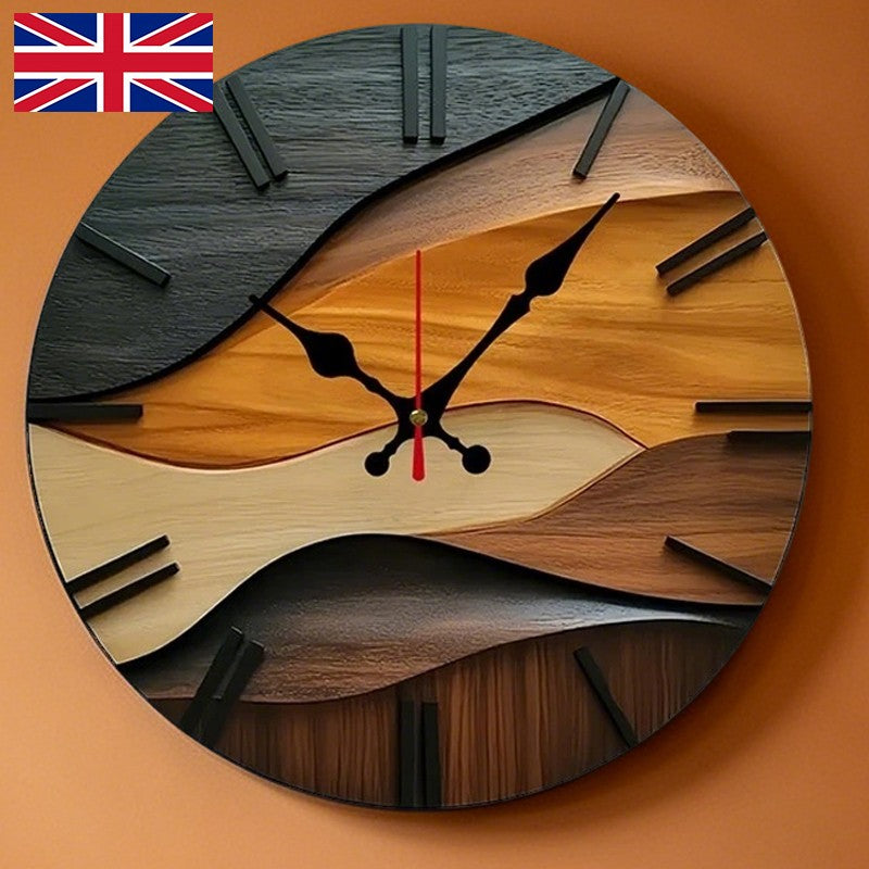 Nordic wooden silent wall clock – view 4