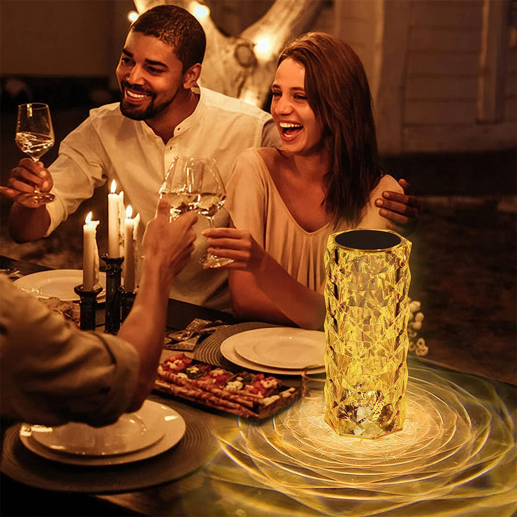 Crystal diamond table lamp – view 2
