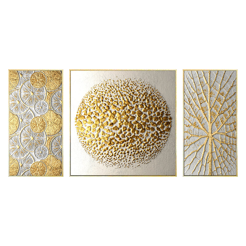Abstract gold canvas wall art – view 5