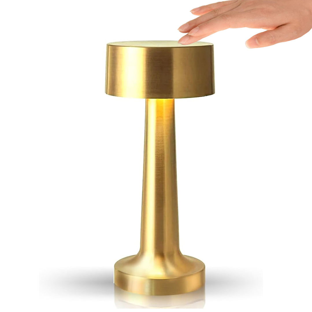 Cordless metal touch table lamp