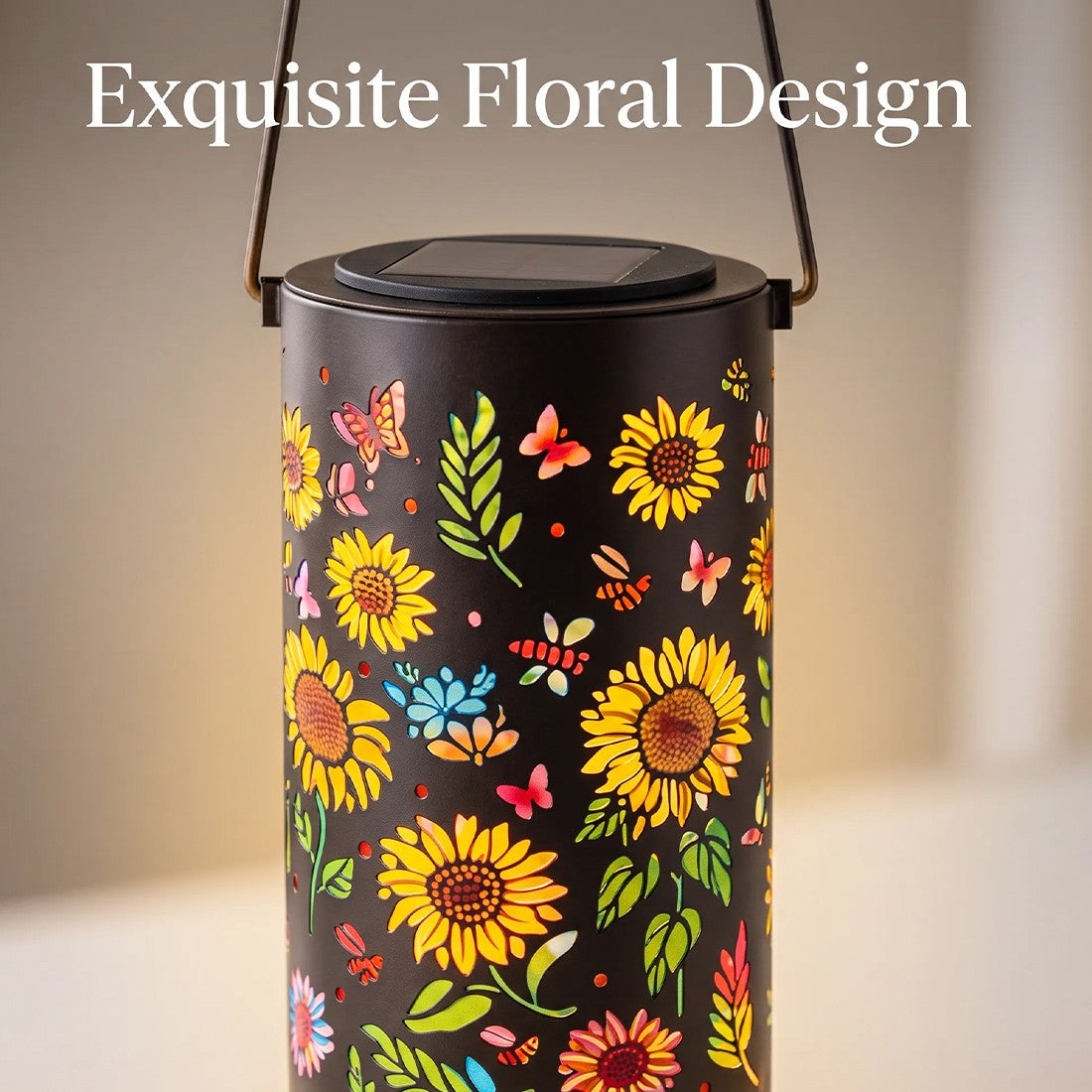 Sunflower solar lantern – view 7