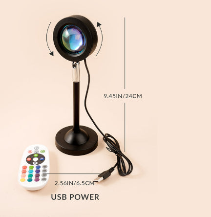 Sunset projection lamp in desktop split model