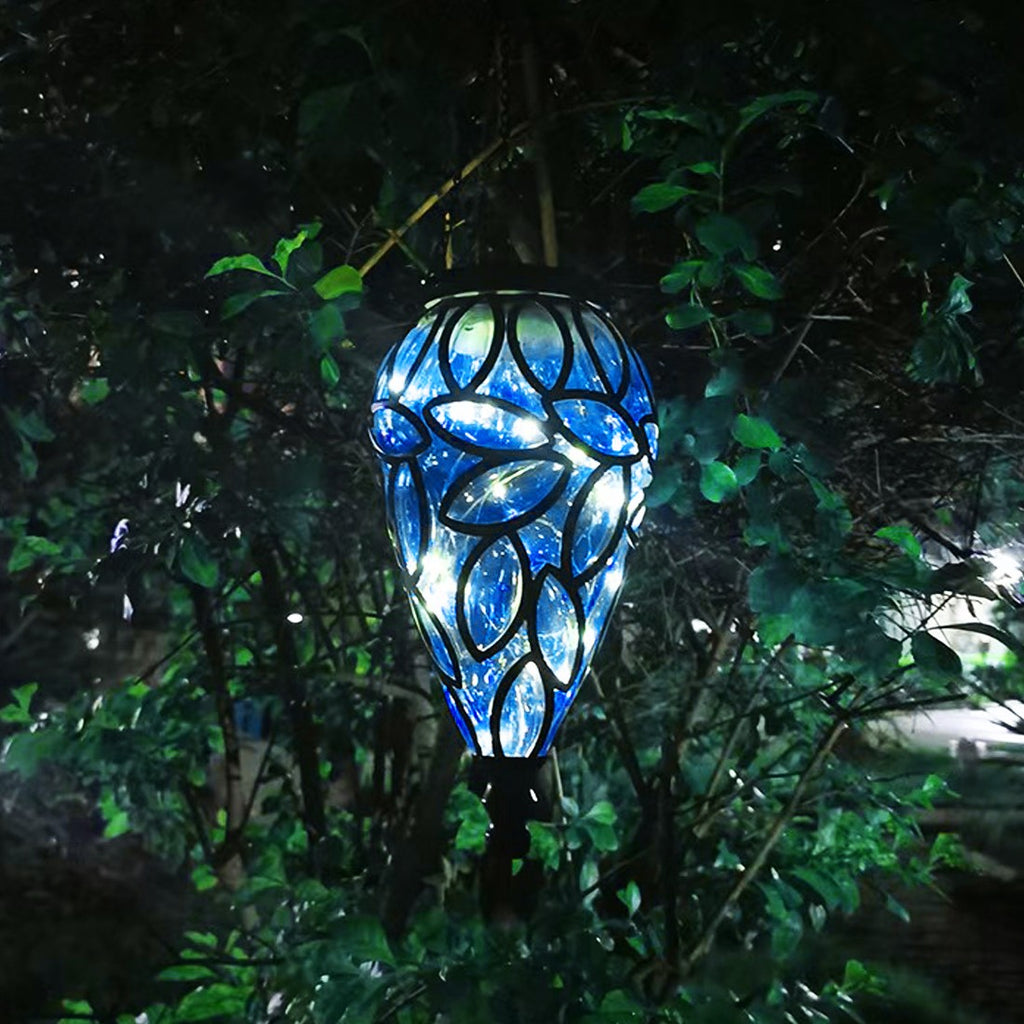 Teardrop solar hanging lantern – view 2