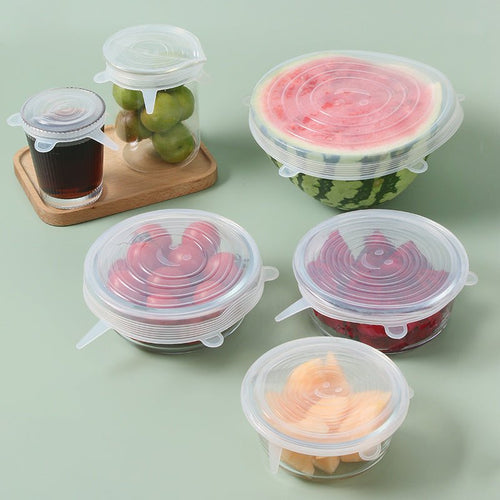 6-Piece Silicone Stretch Lids Set - Lumora