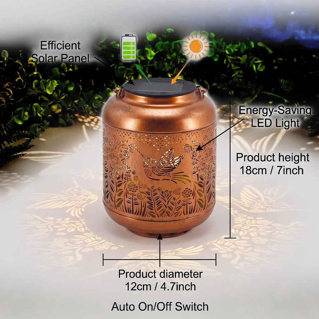 Hummingbird solar lantern – view 3