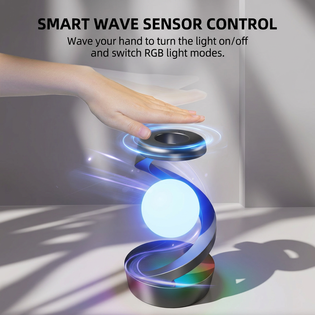 Spiral LED table lamp – view 4