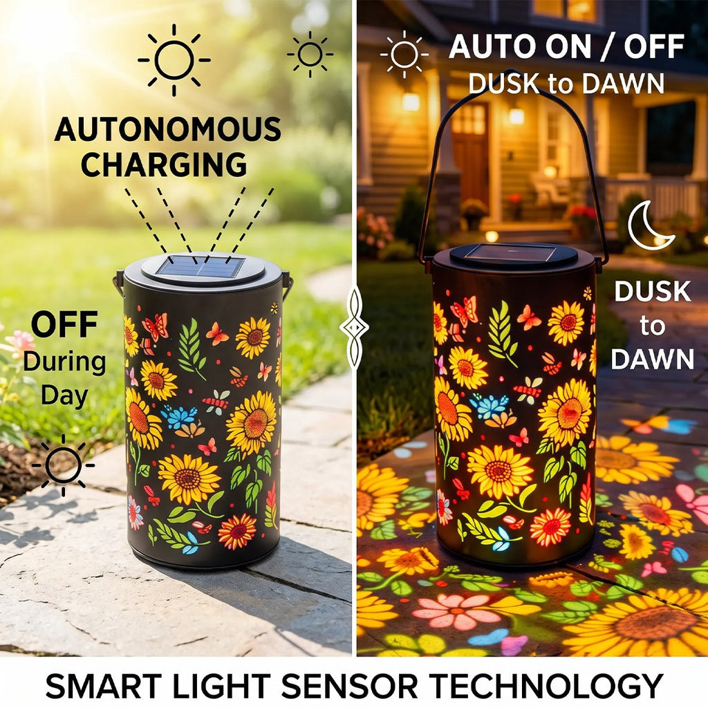 Sunflower solar lantern – view 8