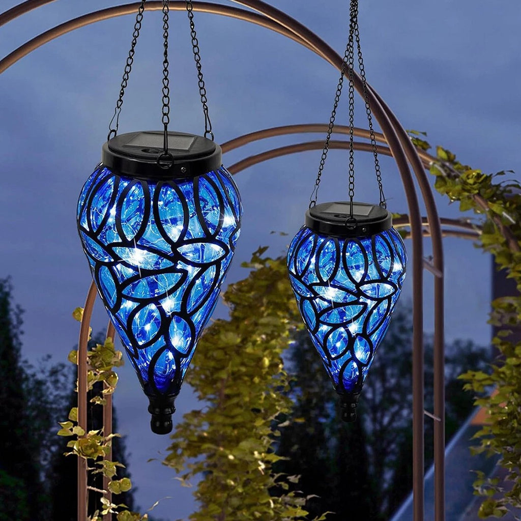 Teardrop solar hanging lantern – view 3