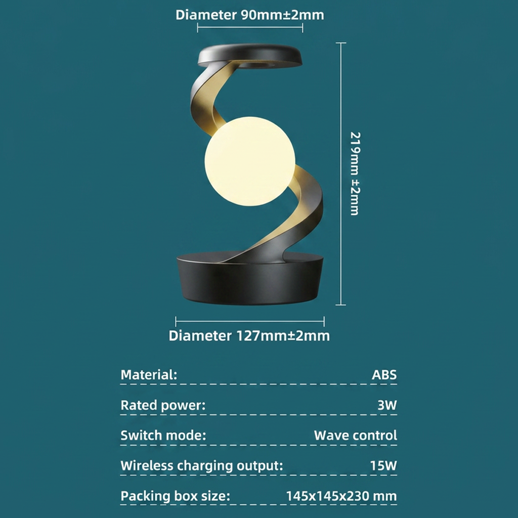 Spiral LED table lamp – view 5