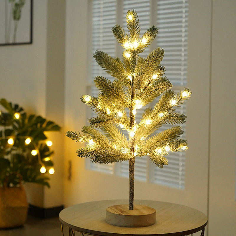 Frosted pine Christmas tree lamp, view 2