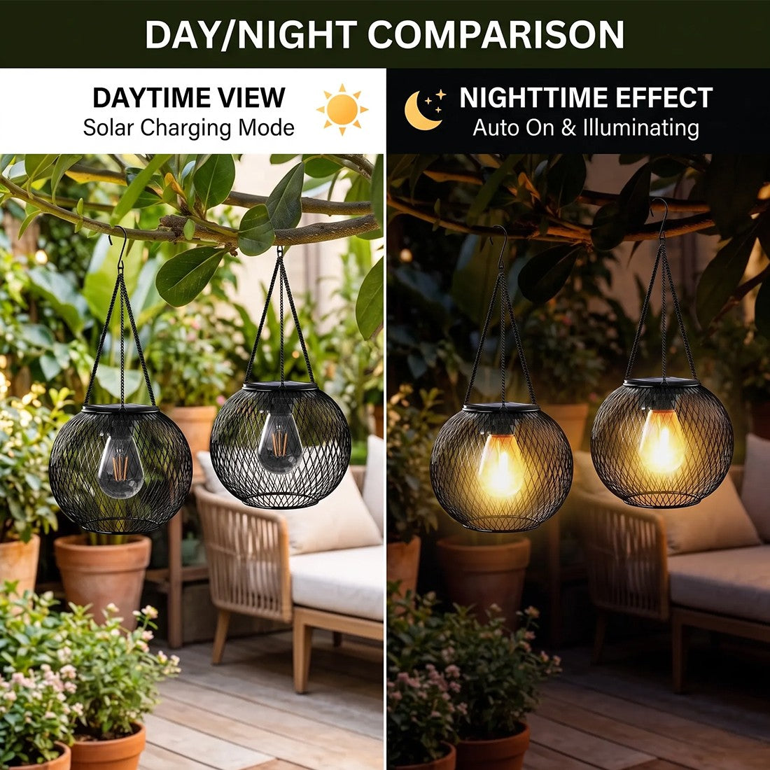 Solar hanging lanterns – view 9