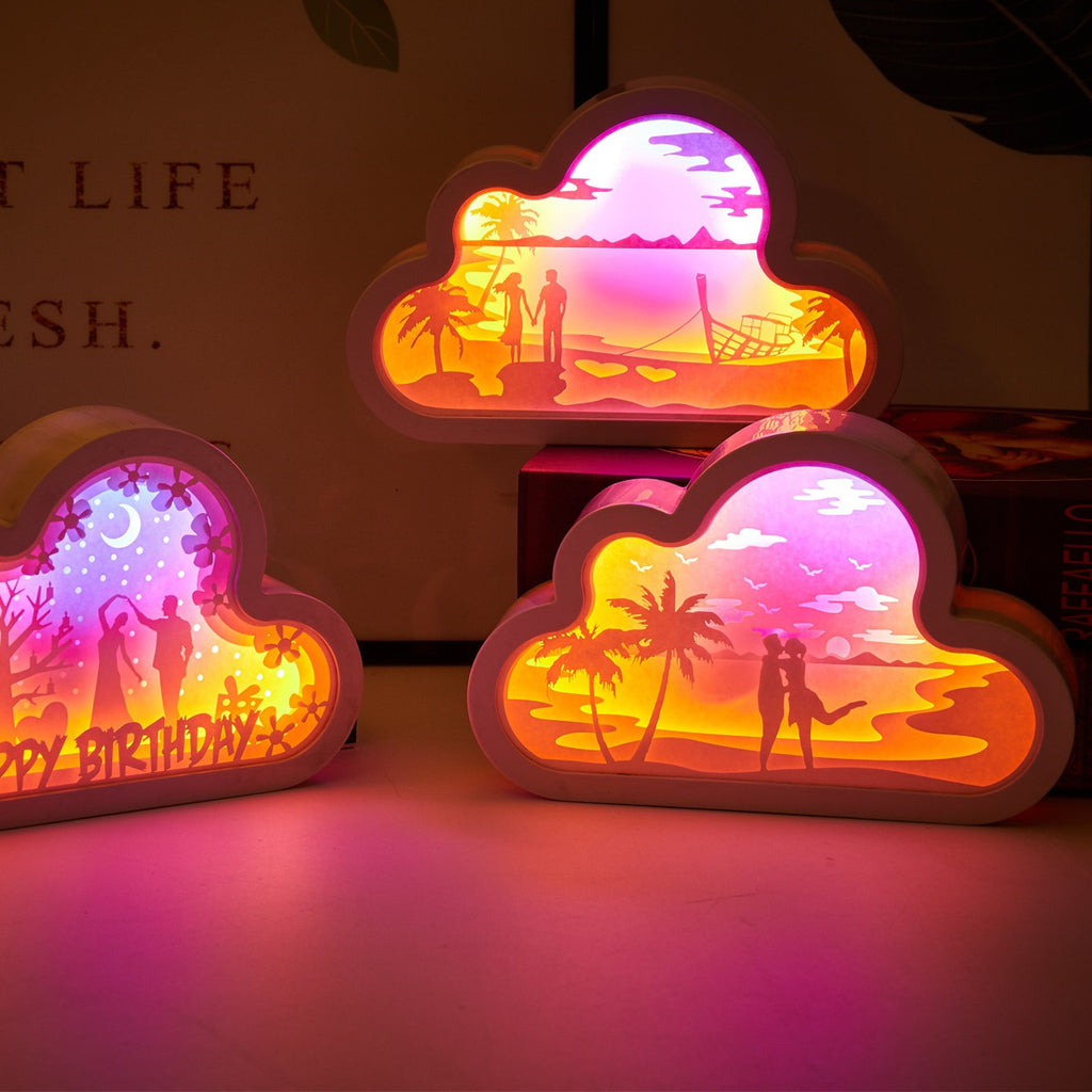 Cloud paper carving night light – view 10