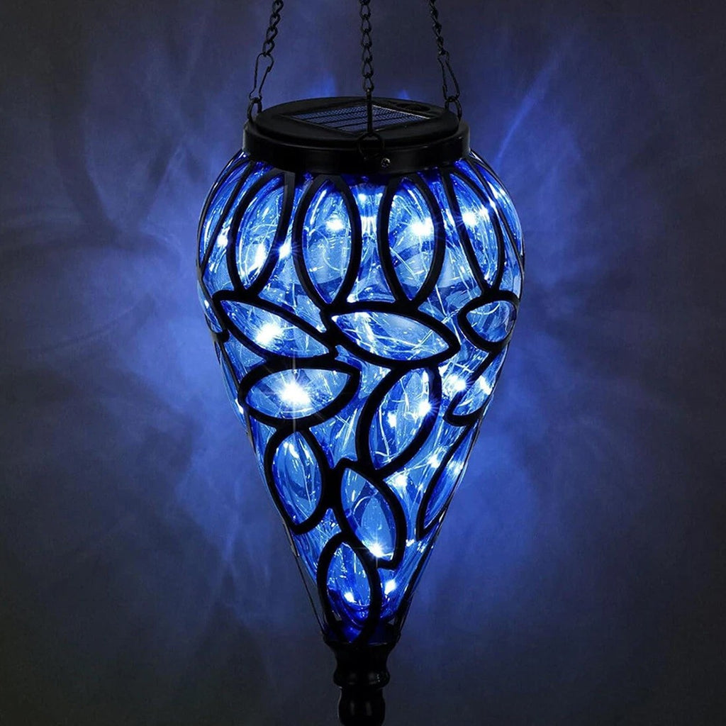 Teardrop solar hanging lantern – view 4