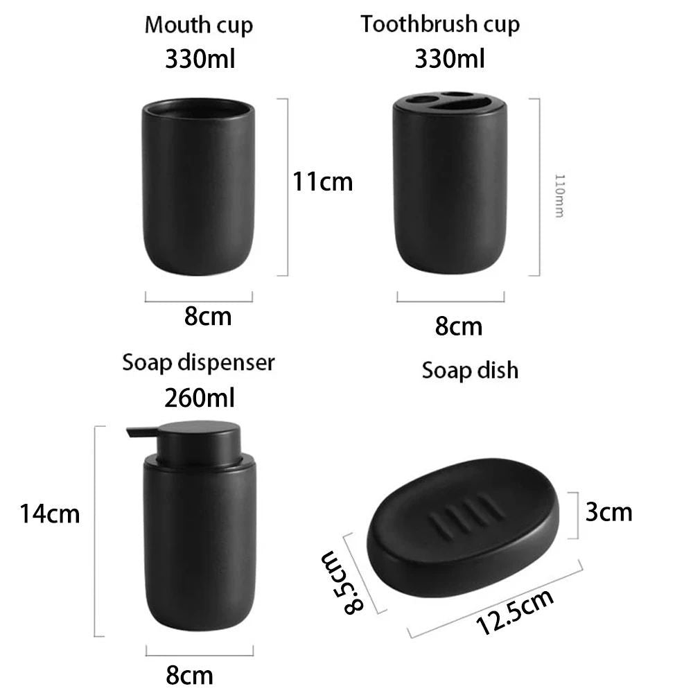 Matte Bathroom Accessories – Soap Dish, Dispenser & Tumbler – view 2