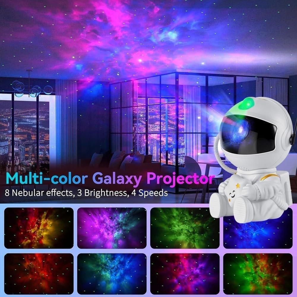 Astronaut Galaxy Star Projector – Remote & Timer - Lumora