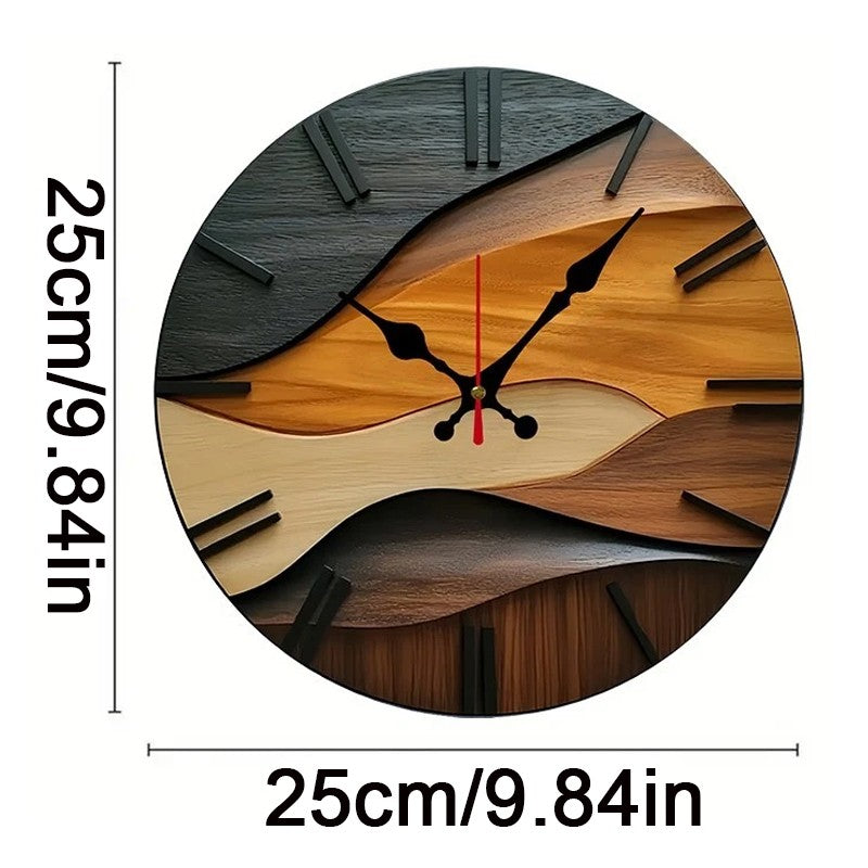 Nordic wooden silent wall clock – view 5
