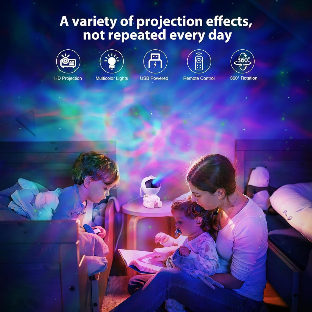 Astronaut galaxy star projector – view 6