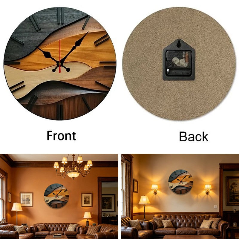 Nordic wooden silent wall clock – view 8