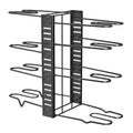 Black adjustable pan and lid organiser rack