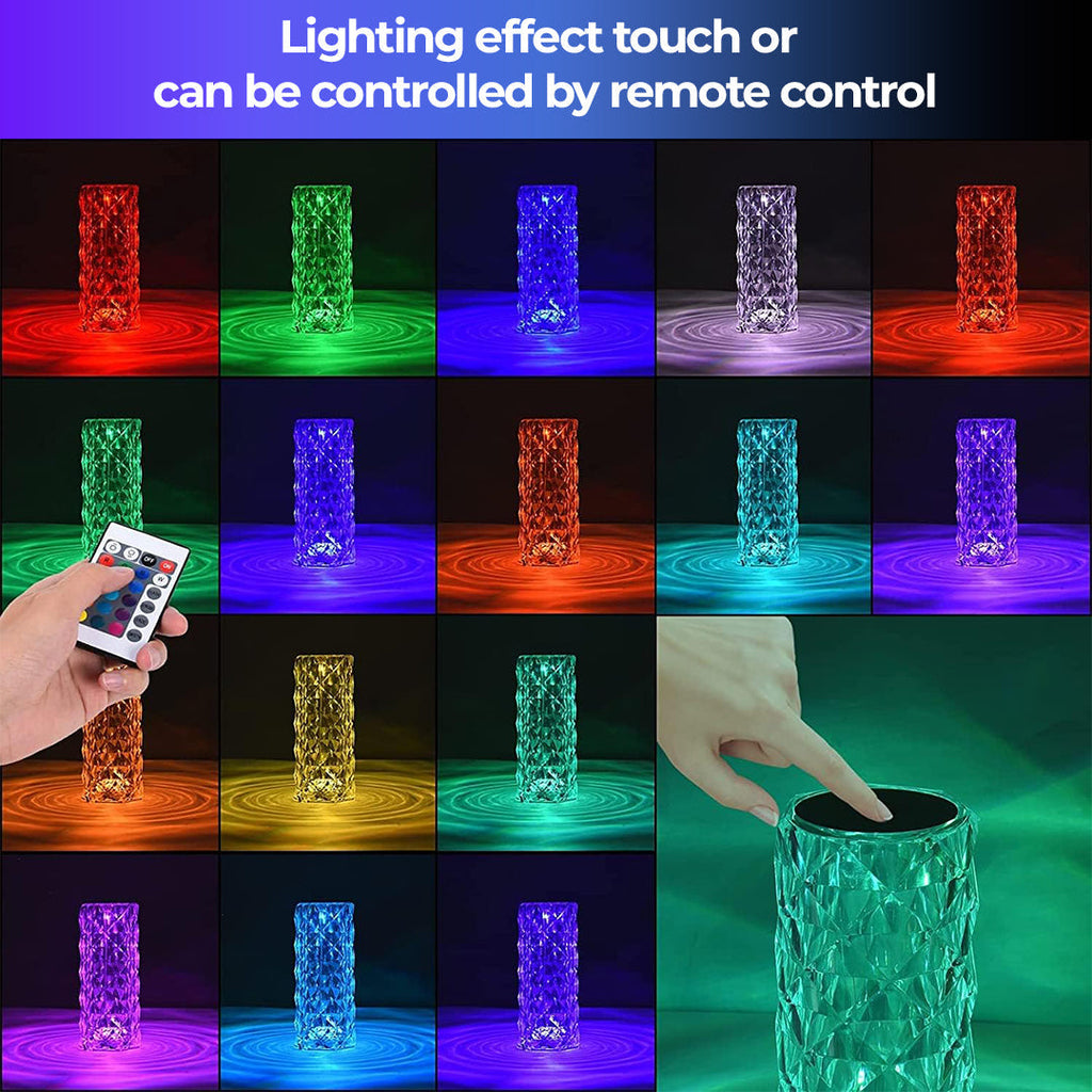 Crystal diamond table lamp – view 5