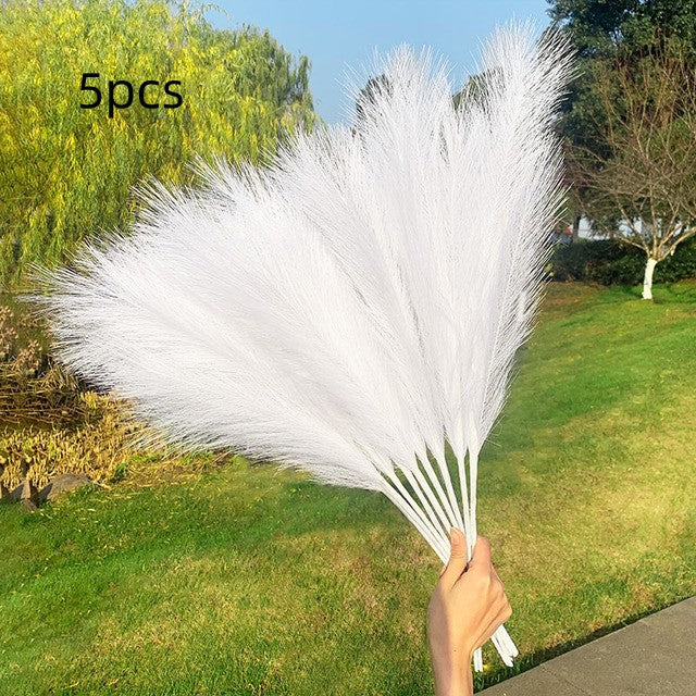 Artificial pampas grass bouquet in Style H, 5 pack
