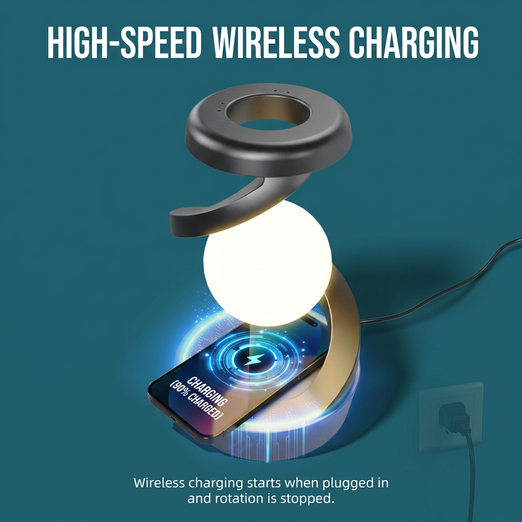 Spiral LED table lamp – view 3