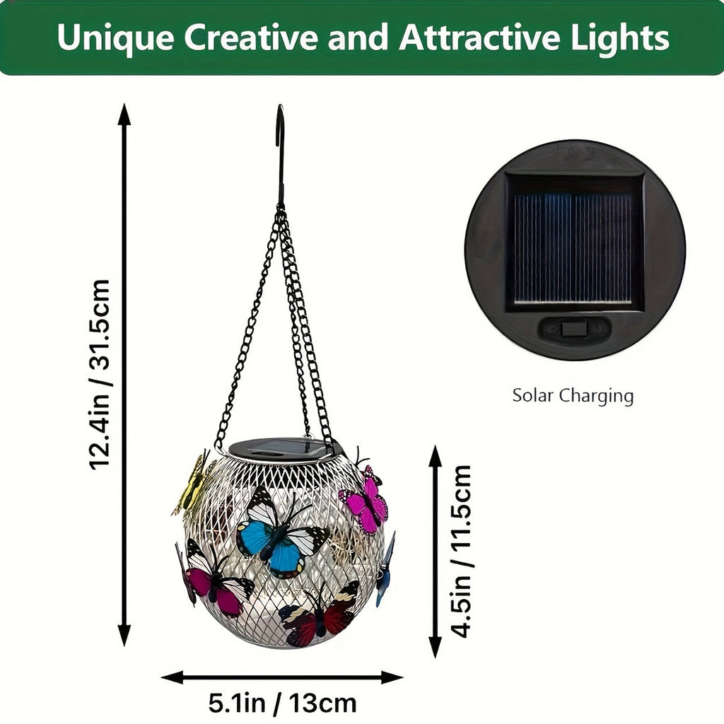 Solar butterfly orb lights – view 6