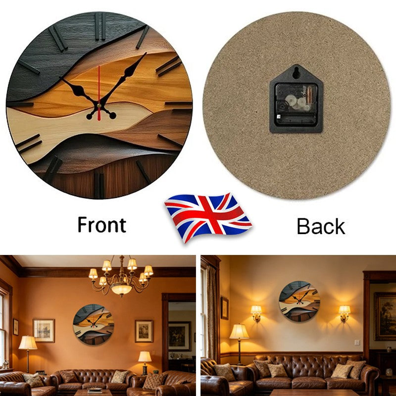 Nordic wooden silent wall clock – view 10