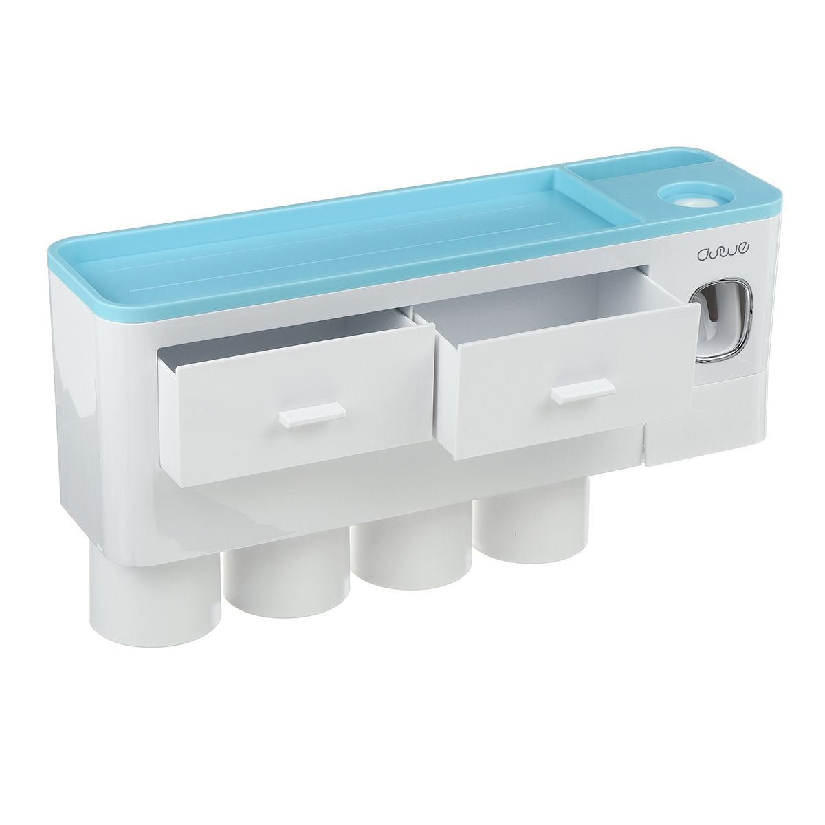 Magnetic Toothbrush Holder with Toothpaste Squeezer - Lumora