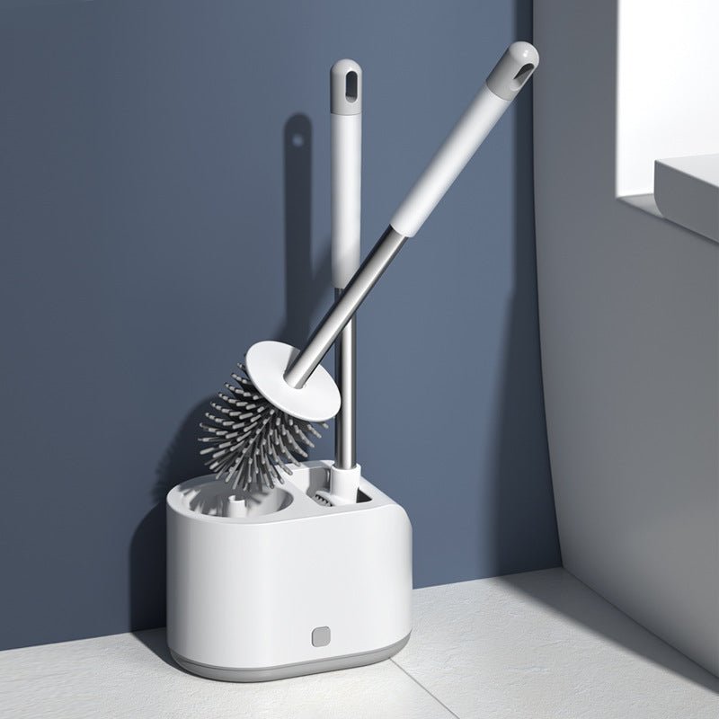 Silicone Toilet Brush Set with Holder - Lumora