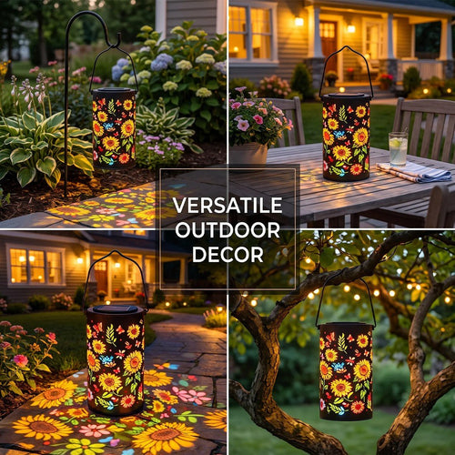 Sunflower Solar Lantern – Colourful Garden Light