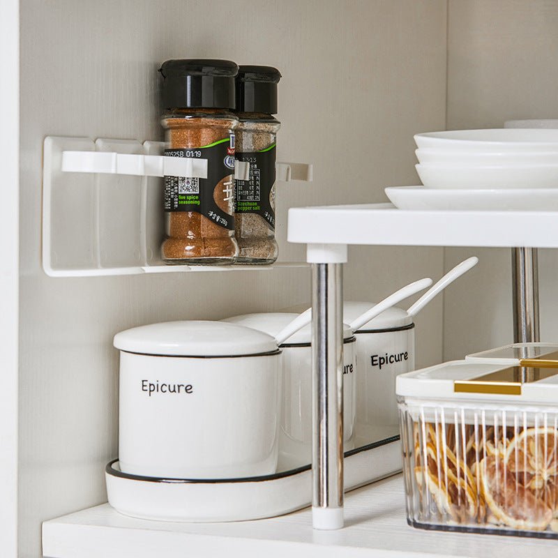 Wall-Mounted Spice Jar Rack – Set of 5 - Lumora