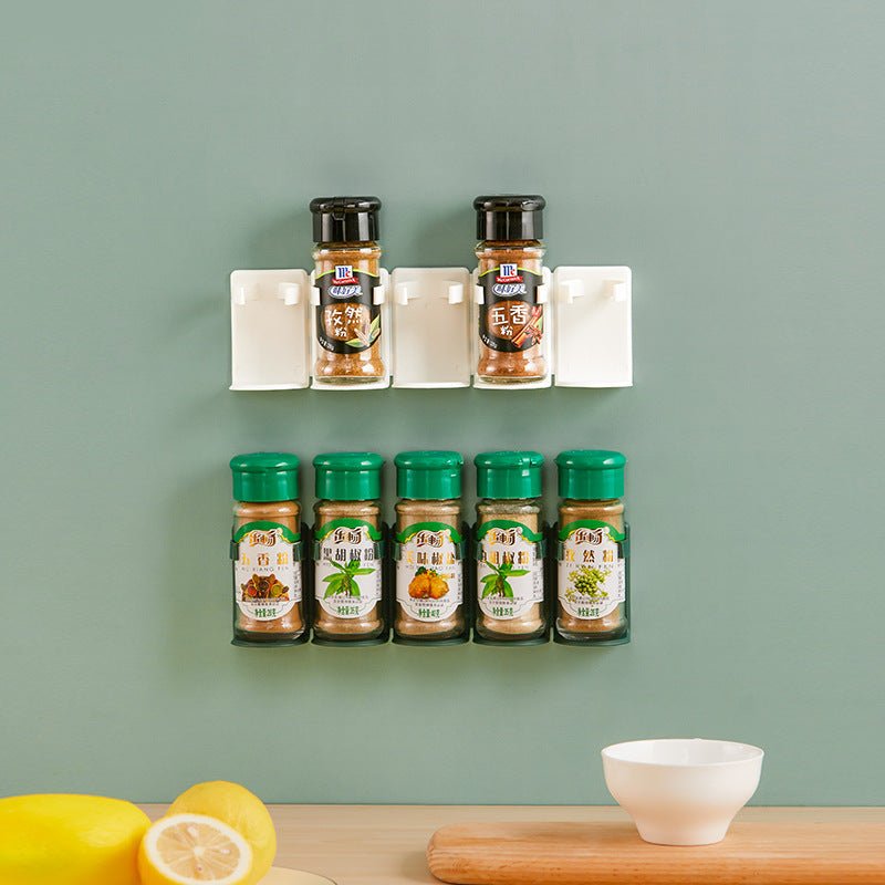Wall-Mounted Spice Jar Rack – Set of 5 - Lumora