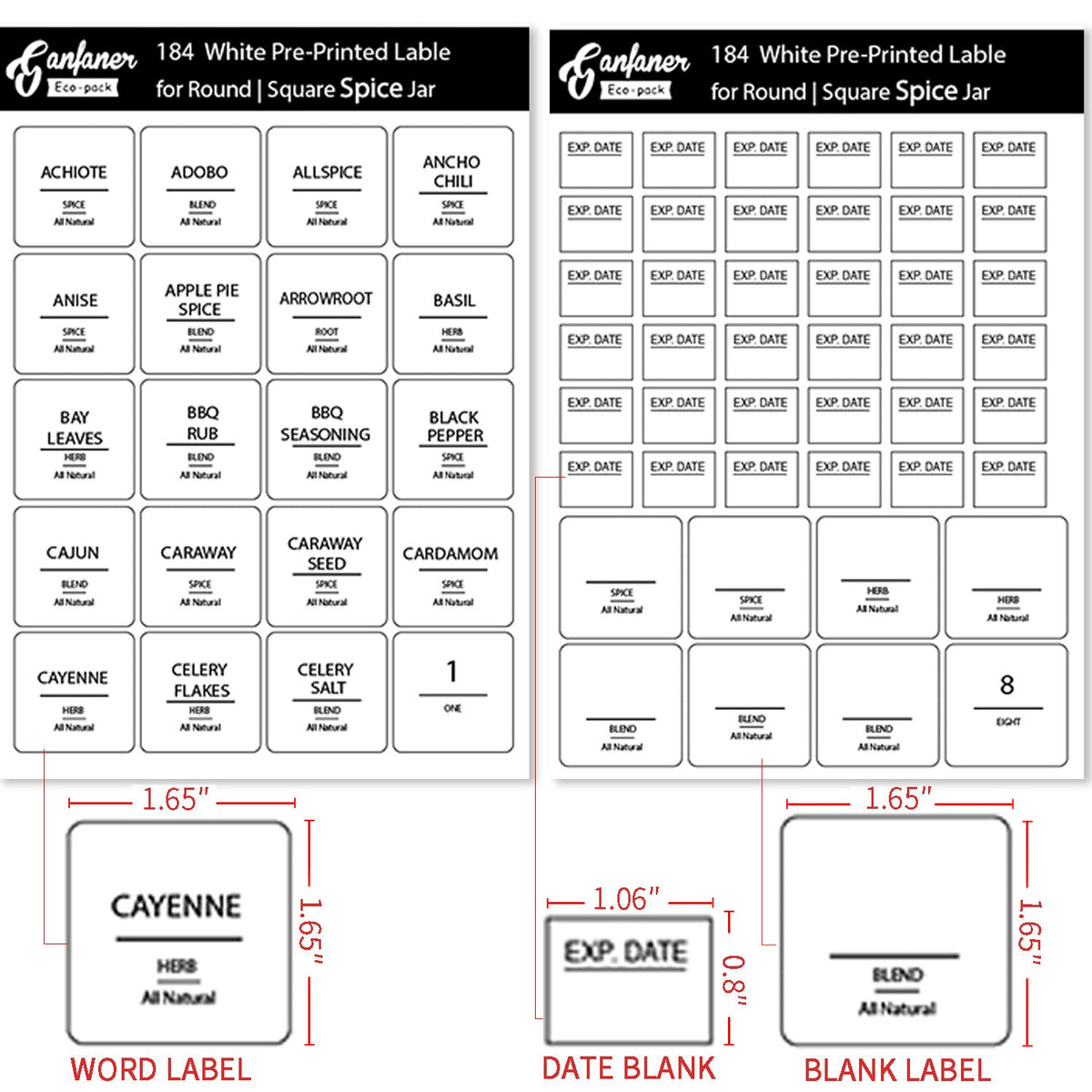 Waterproof Pantry Labels – 184 Labels - Lumora