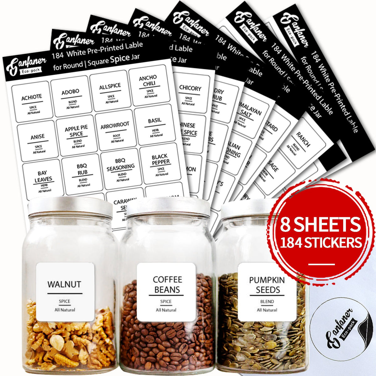 Waterproof Pantry Labels – 184 Labels - Lumora
